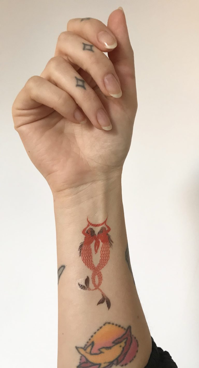 Sjöjungfru tatuering. Bild från Malört tattoo i Malmö.