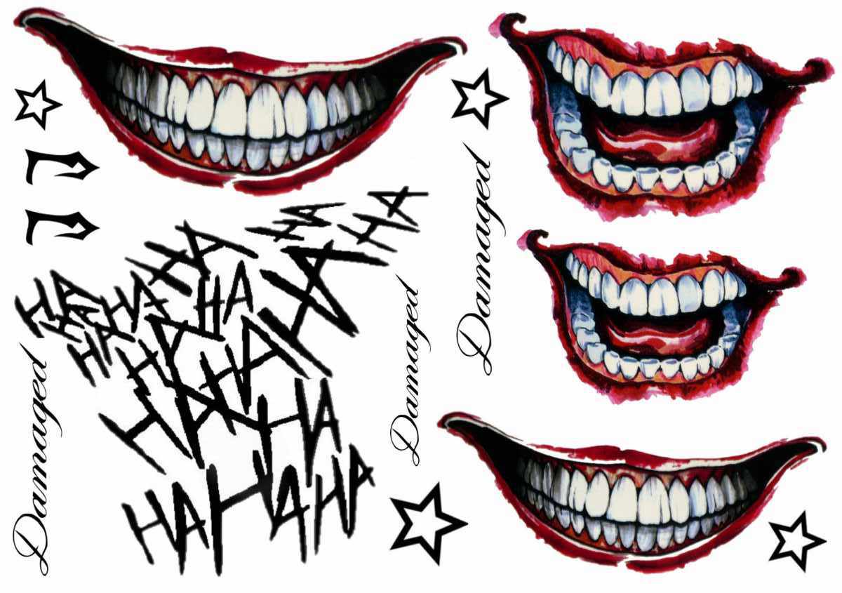 L mina A5 Con Tatuajes Del Suicide Squad Joker Like Ink